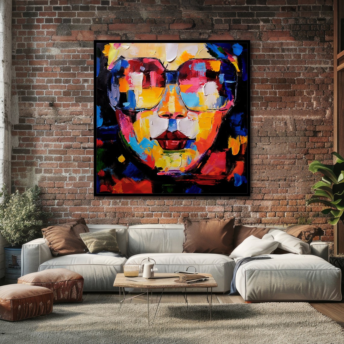 Colorful Sunglasses Abstract Vibrant Modern Art Bold Expressionist Wall Art Contemporary Pop Art Ready To Hang - Image 4