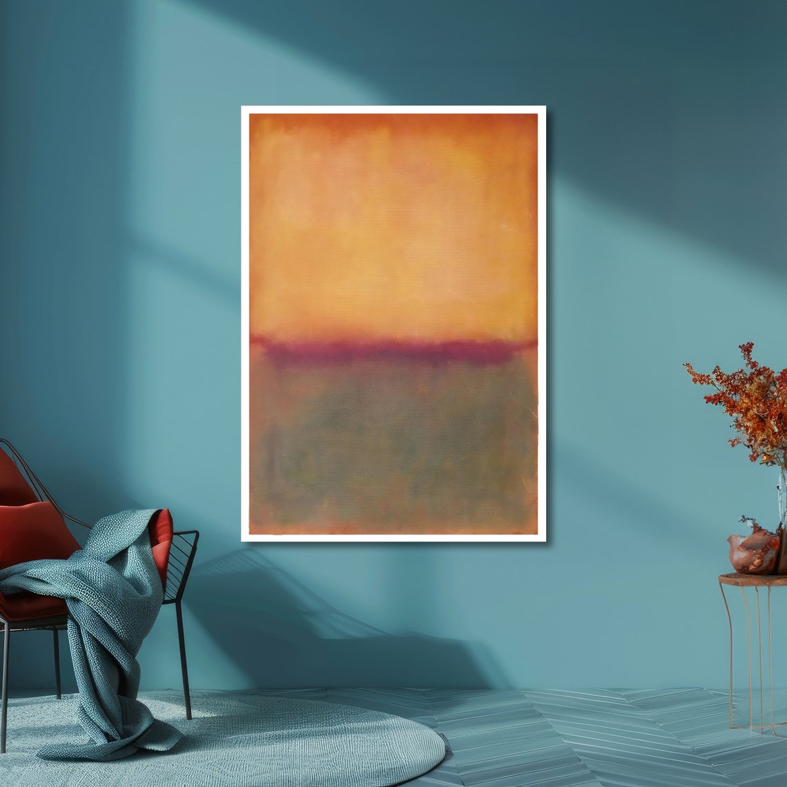 Sunset Serenity Abstract Rothko Inspired Art Tranquil Wall Decor Ready To Hang - Image 6
