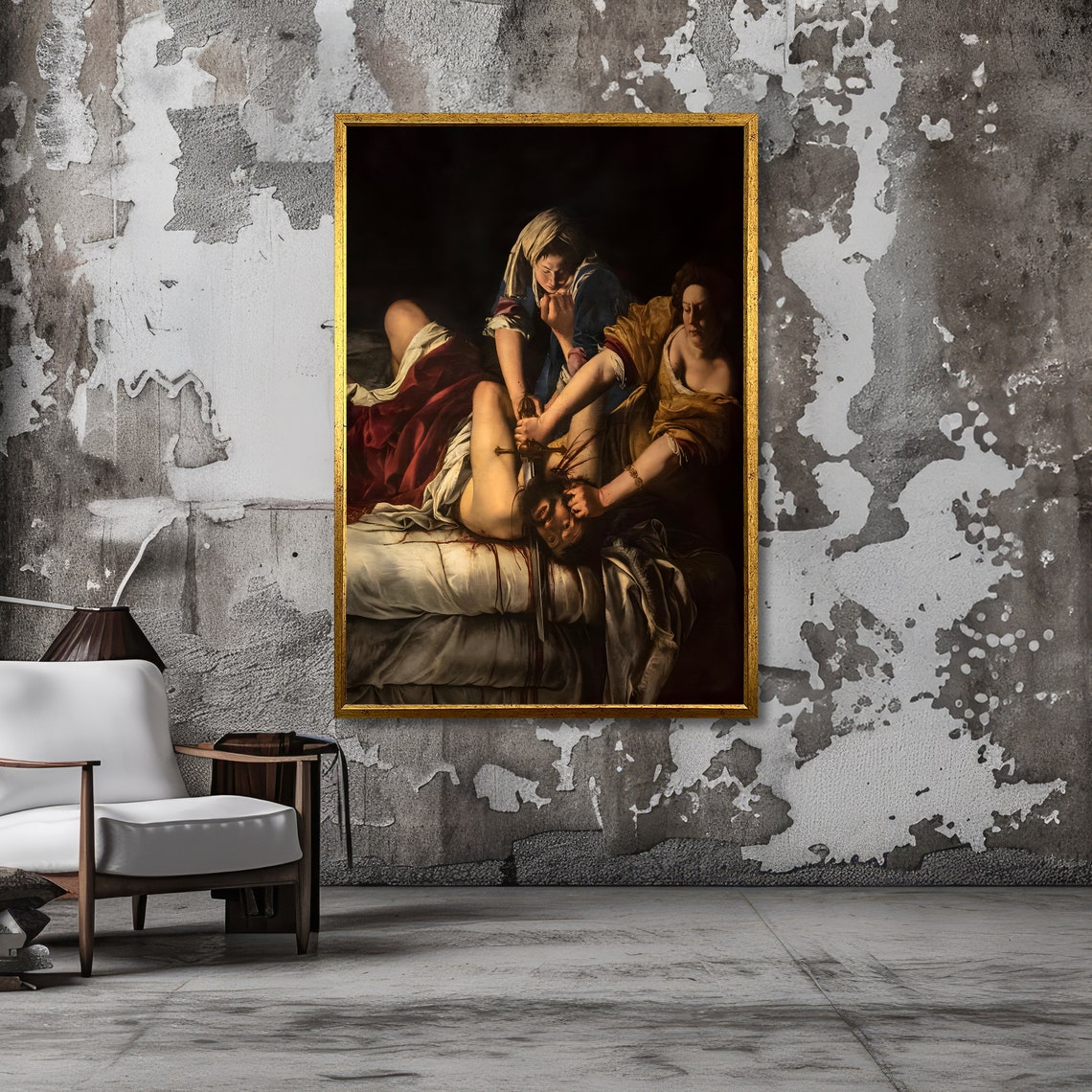 Judith Beheading Holofernes Dramatic Baroque Masterpiece Art Poster - Image 3