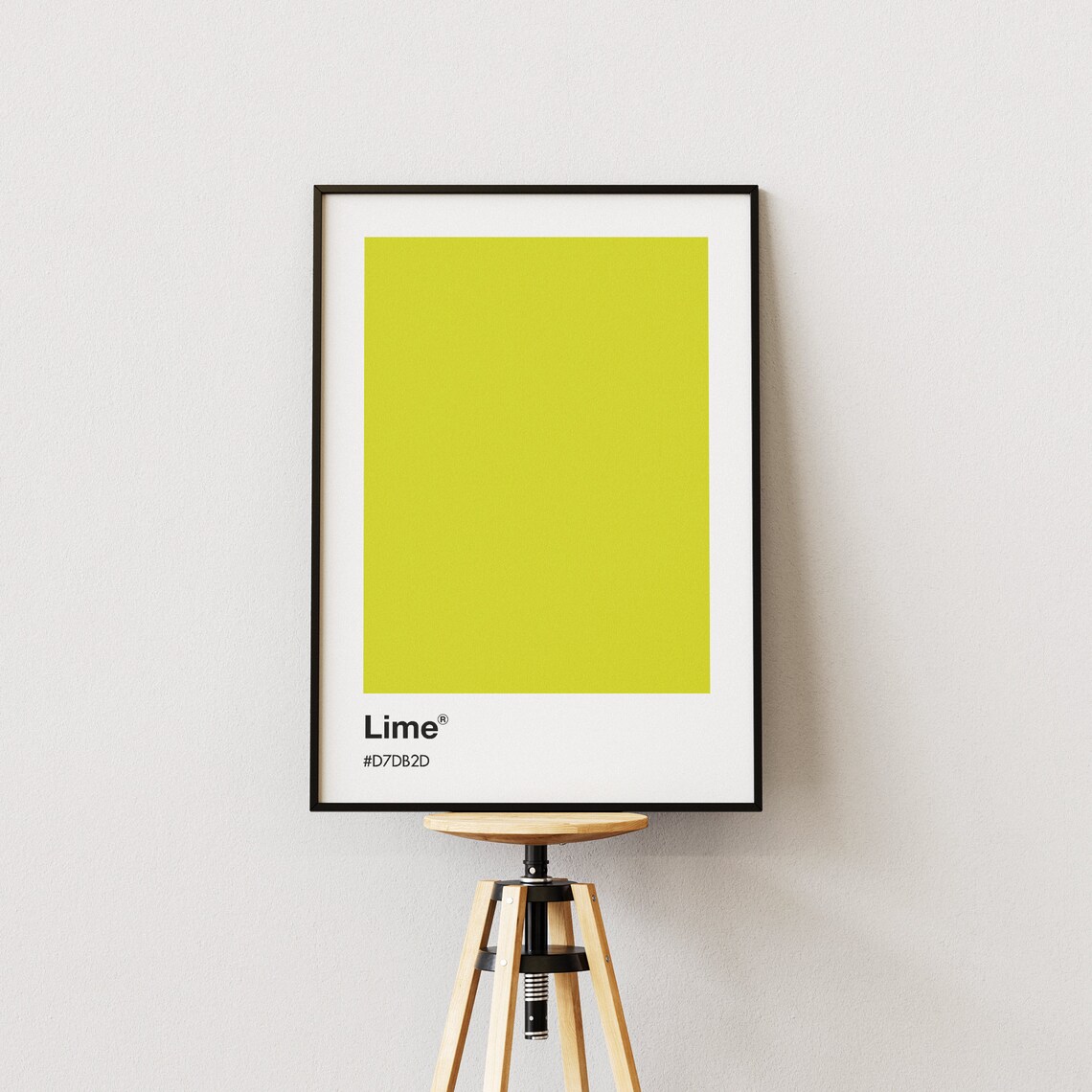 Lime Green Pantone Style Color Block Minimalist Gallery Art Print - Image 2