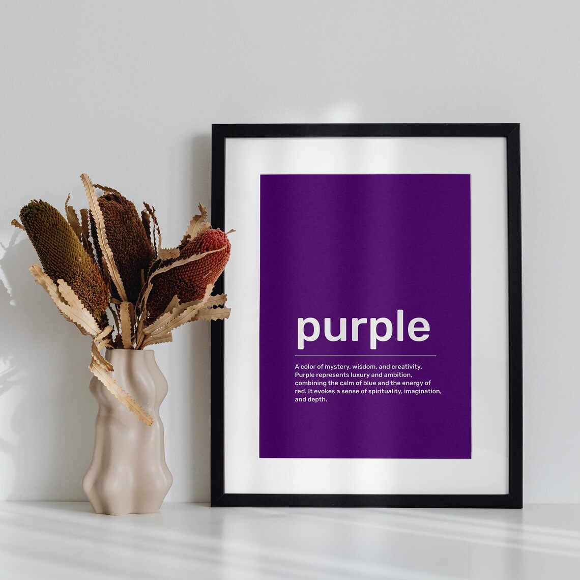 Purple Definition Poster, Dictionary-Inspired Quote Print - Image 2