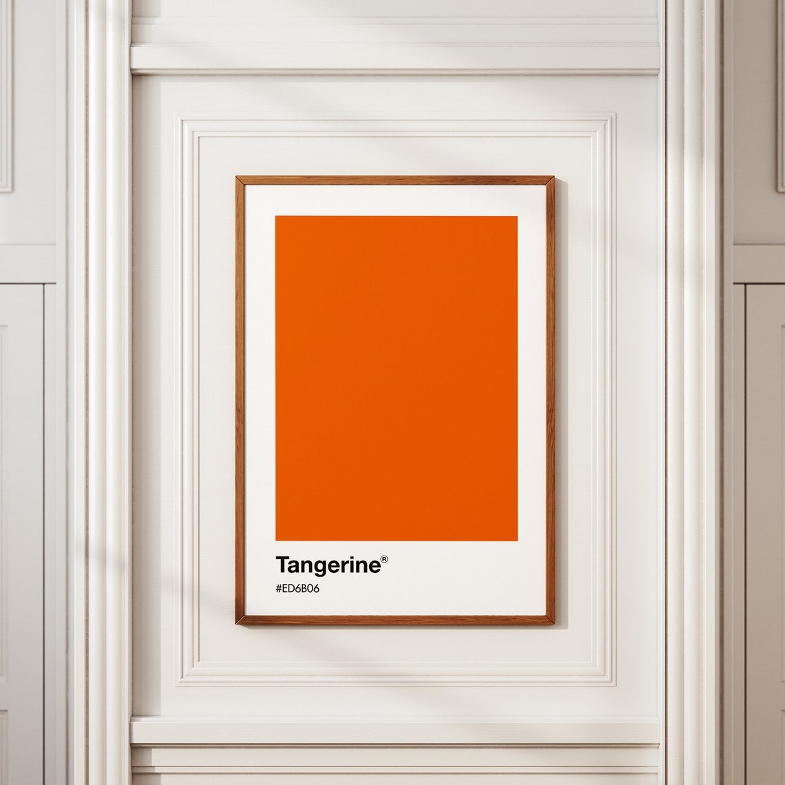 Tangerine Orange Pantone Color Swatch Minimalist Bold Art Poster - Image 3
