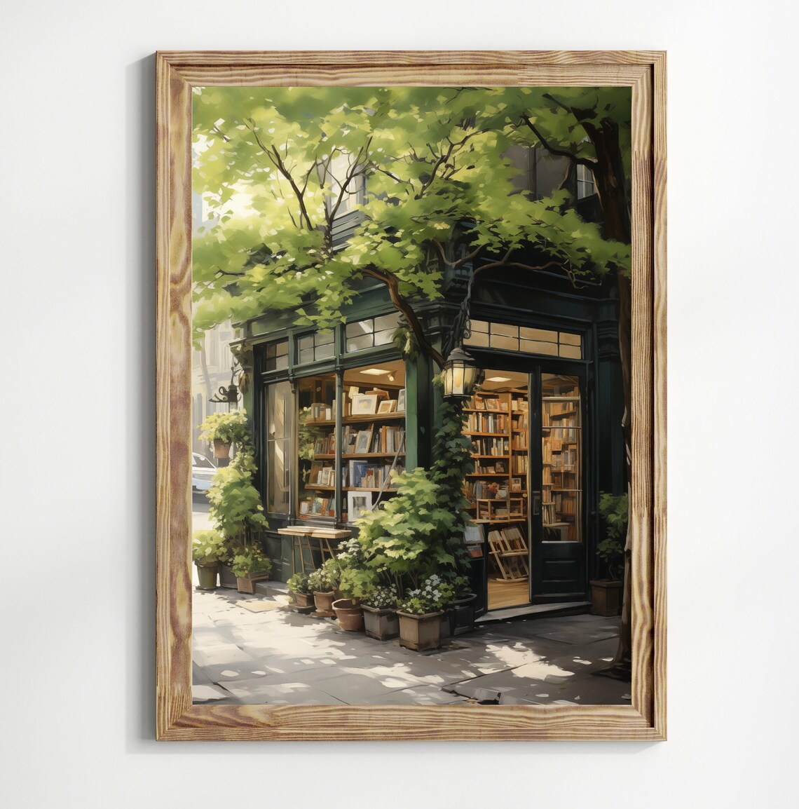 Vintage Book Store Art Print, Book Lovers Gift