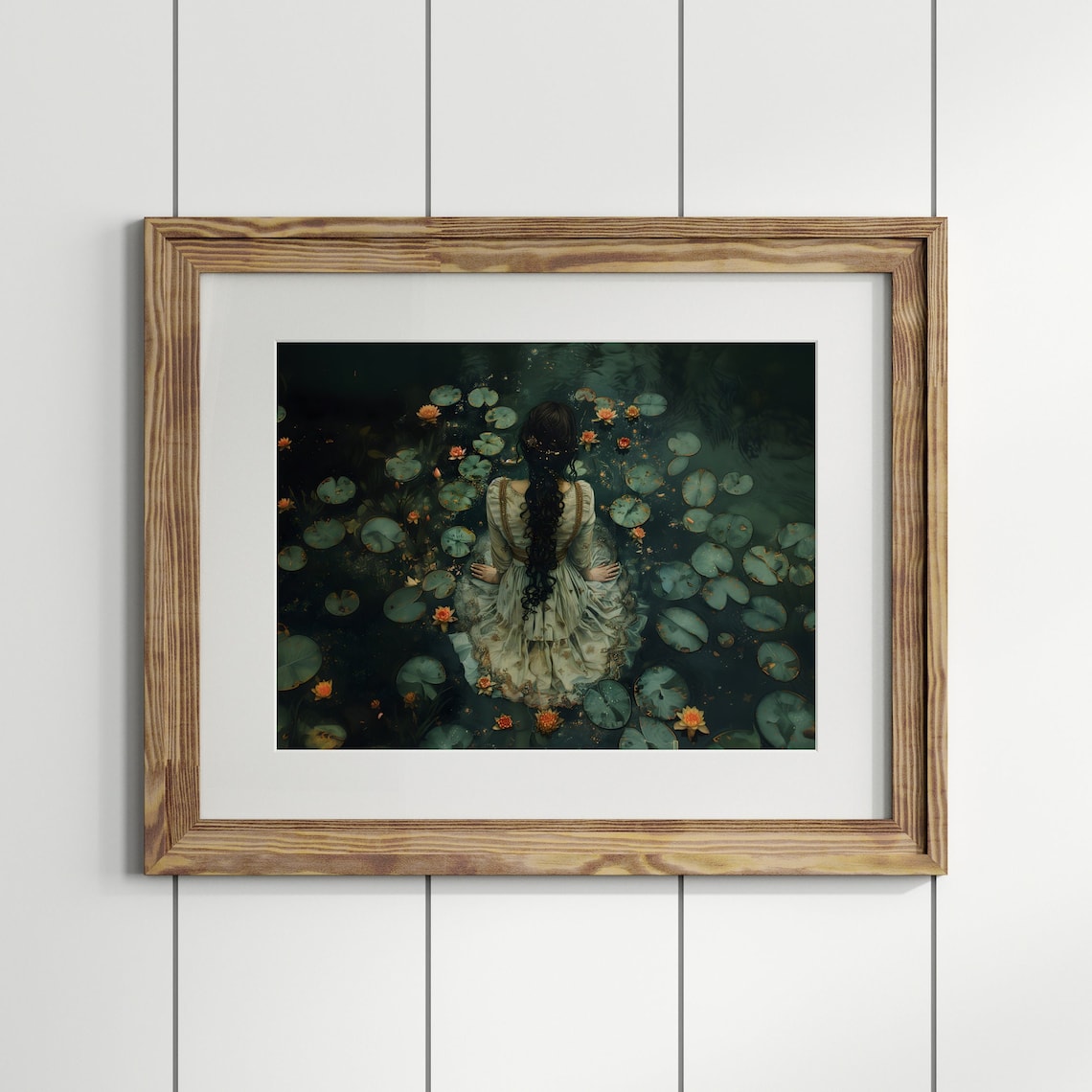 Ophelia Dark Academia Lake Gothic Wall Art Print - Image 3