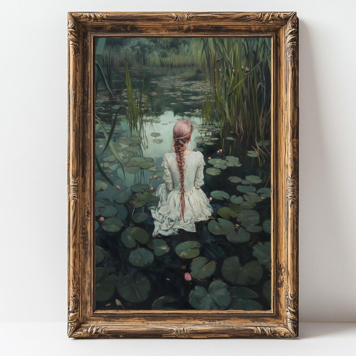 Ophelia Dark Academia Art Print, Gothic Wall Decor - Image 2