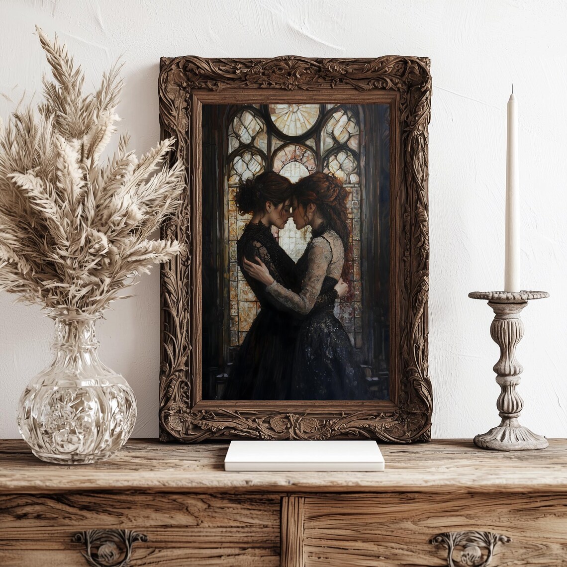 Girlfriends Dark Academia Gothic Wall Art Print - Image 2