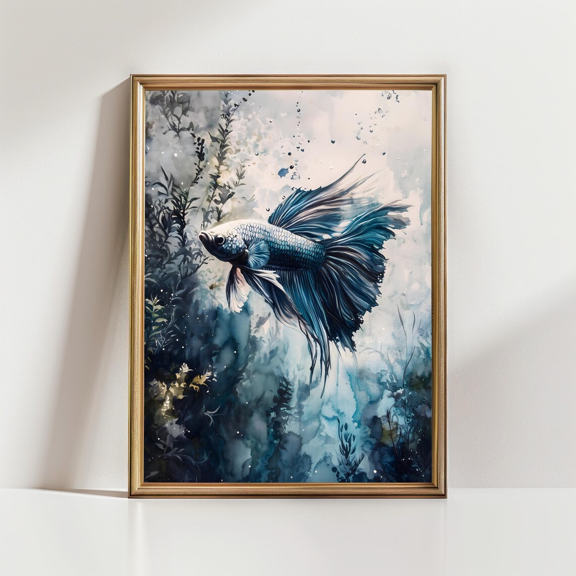 Aquarell Betta Fisch Painting Betta Fish Watercolor Print Of Fish Aquarium Painting Betta Art Aquarium Lover Gift For Betta Fisch Owner - Image 2
