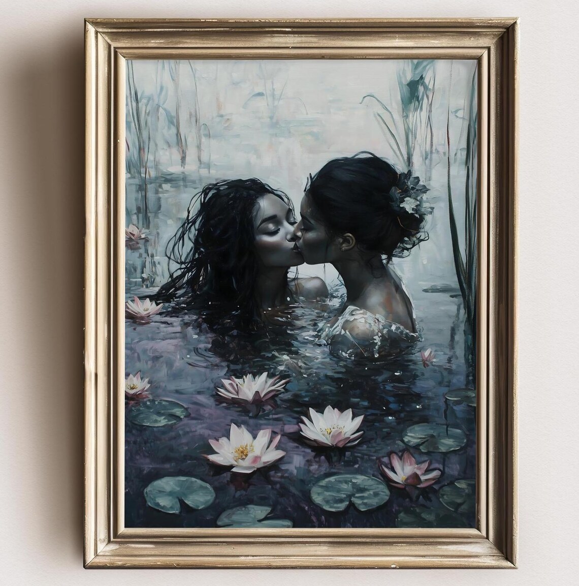 Girlfriends Dark Academia Gothic Victorian Art Print