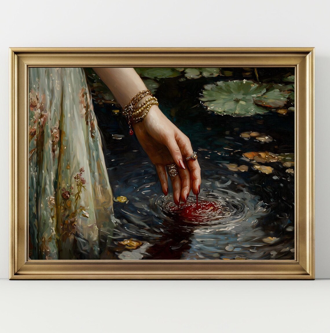 Lady Macbeth's Bloody Hands, Dark Gothic Art Print