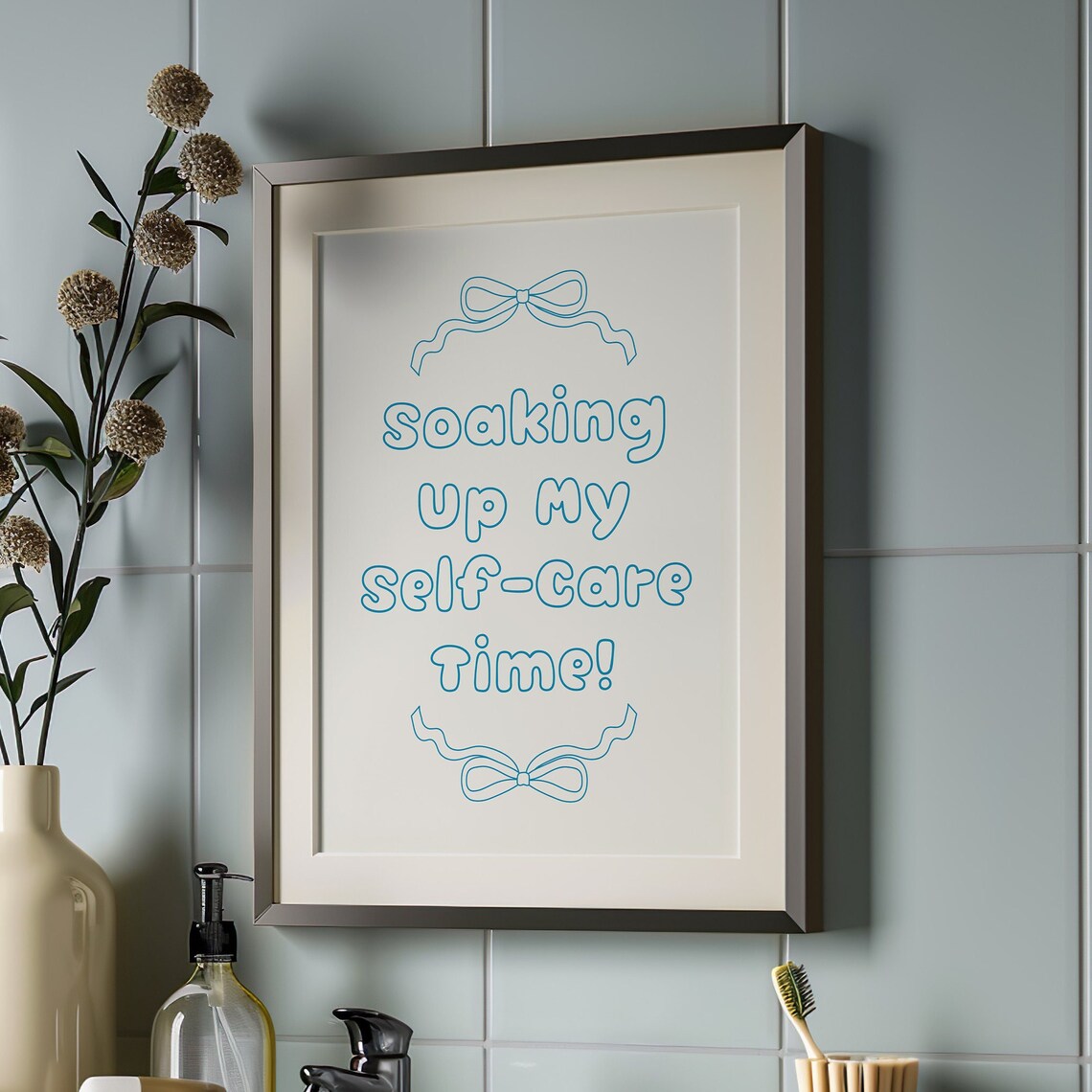 Bathroom Self Care, Relaxing Spa Day Poster