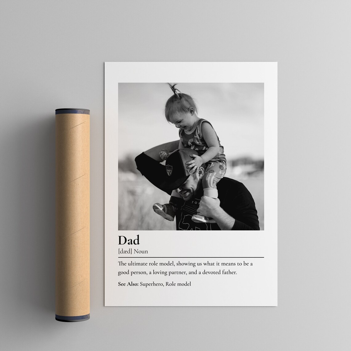 Dad Definition Fathers Day Typography Art Print - Image 2