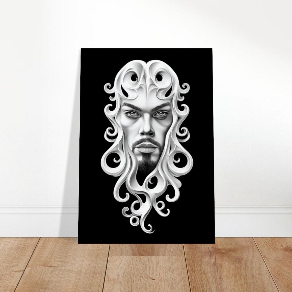 Abstract Man Of Light Canvas Art Monochrome Modern Wall Decor The Contemporary Collection