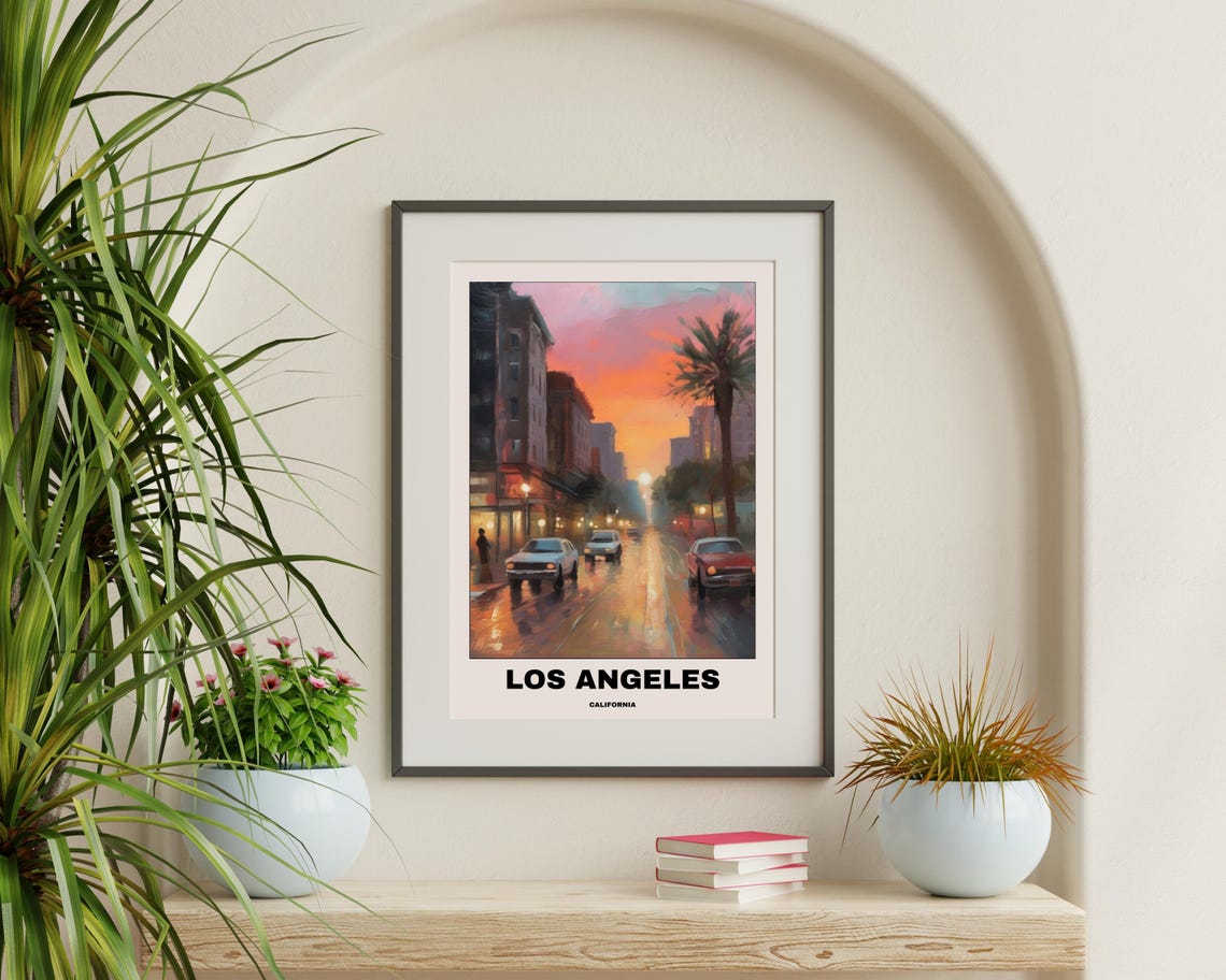 Los Angeles Poster Artwork, Minimalist Cityscape - Image 3