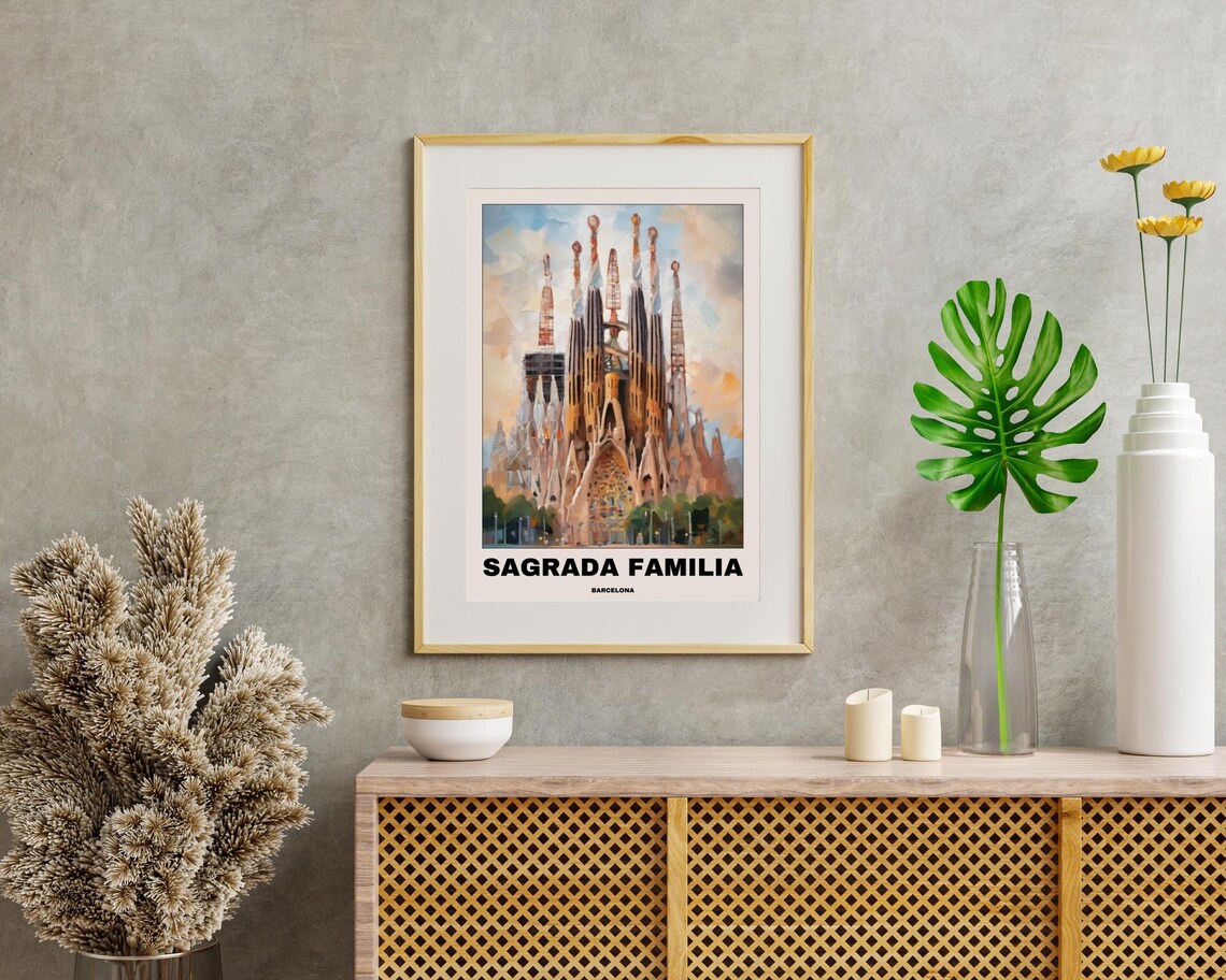 Sagrada Familia Barcelona, Modern Painting Art - Image 2