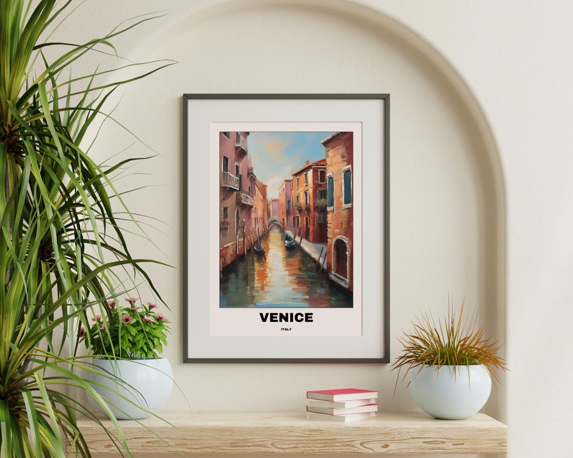 Venice Italy Travel Poster, Romantic Wall Art - Image 3