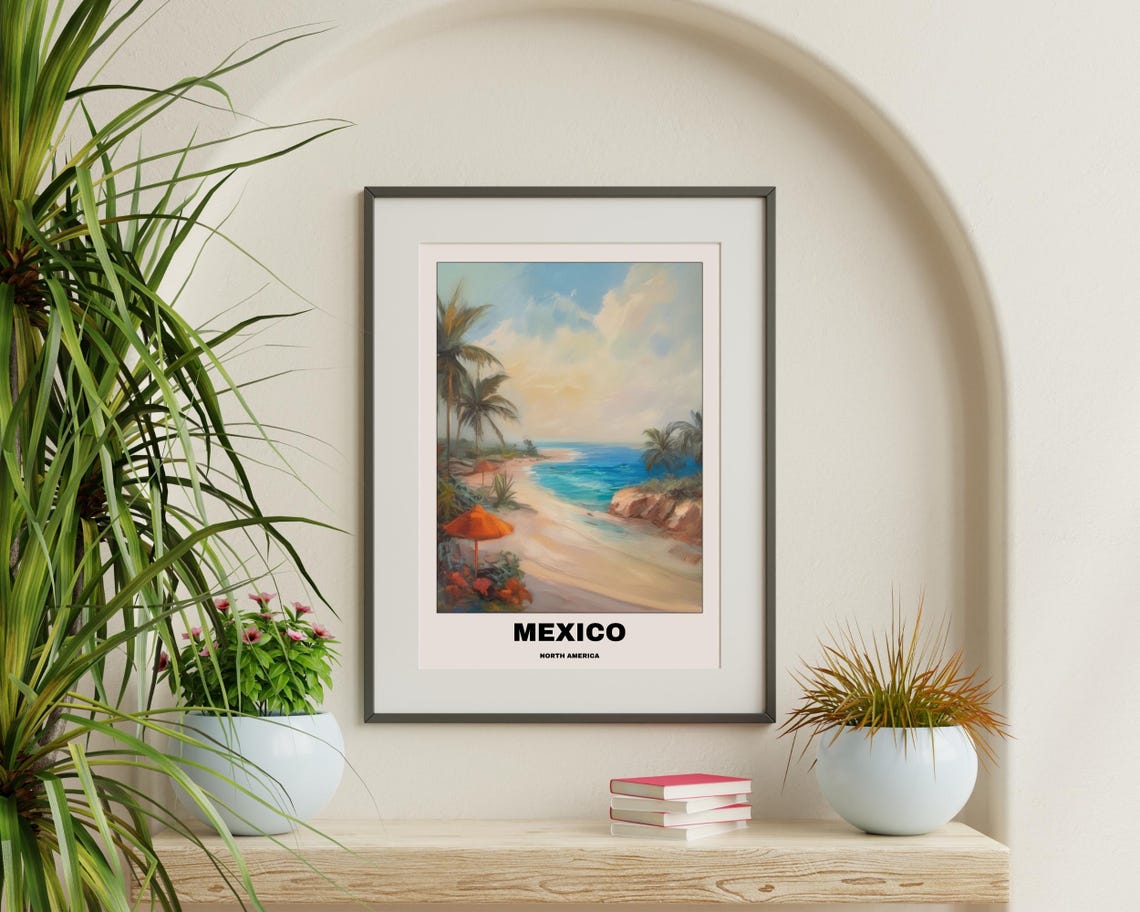 Mexico Beach Poster, Tropical Artwork for Home - Image 3
