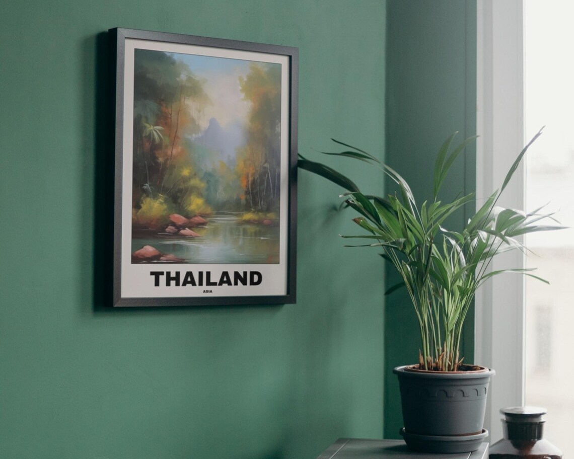 Thailand Scenic Travel Poster, Minimalist Thai Art - Image 3