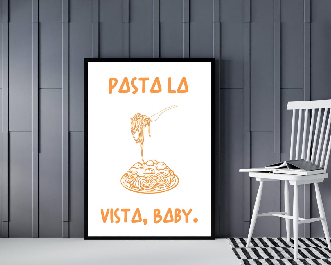 Pasta Lover Funny Quote, Vintage Kitchen Art Print - Image 3