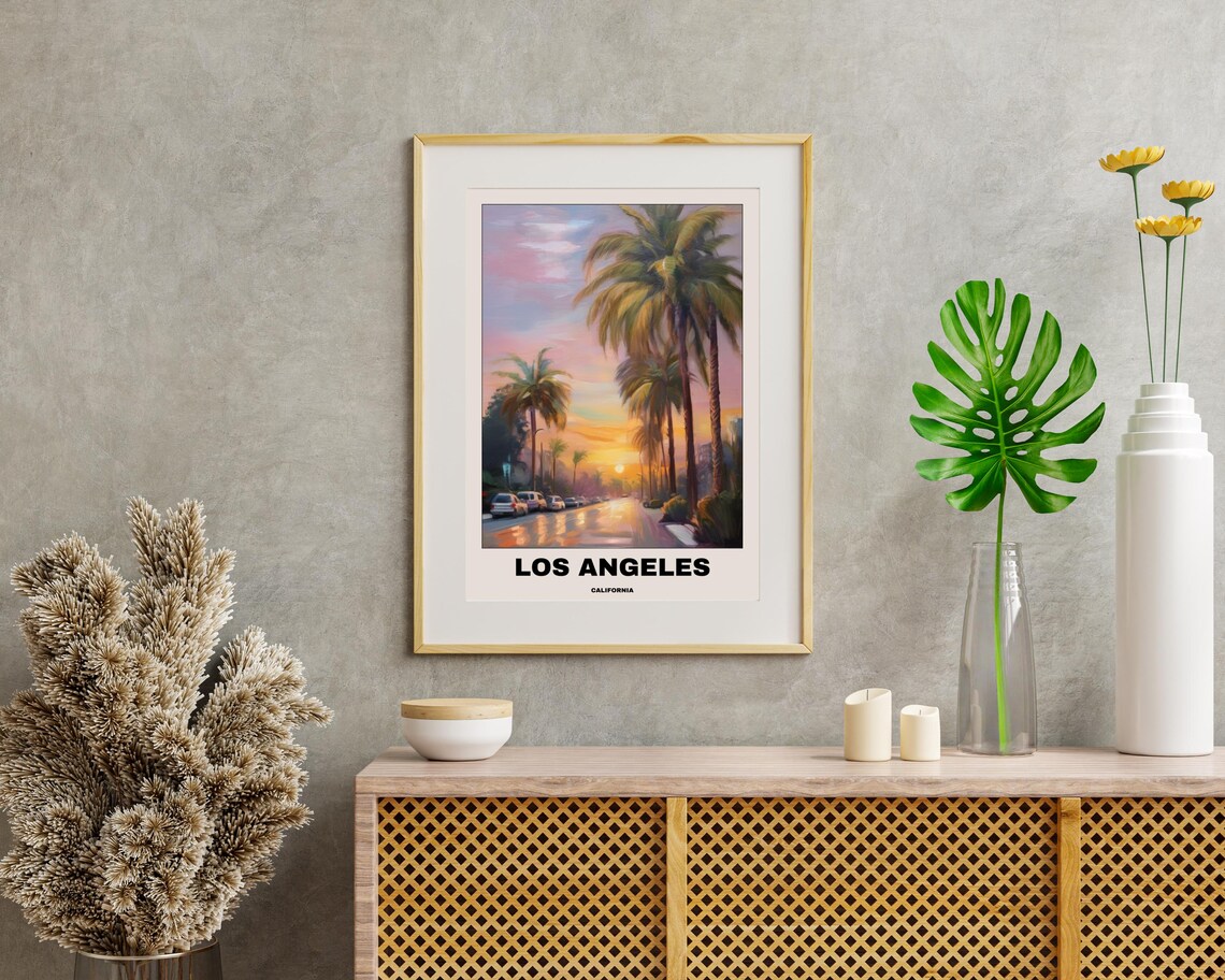Los Angeles Poster, Minimalist California Sunset - Image 2