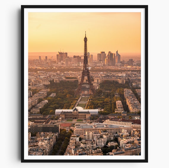 Paris Sunset Print Paris Poster Eiffel Tower Poster Paris Photography Paris Wall Art Paris Wall Decor Paris Gift Travel Poster