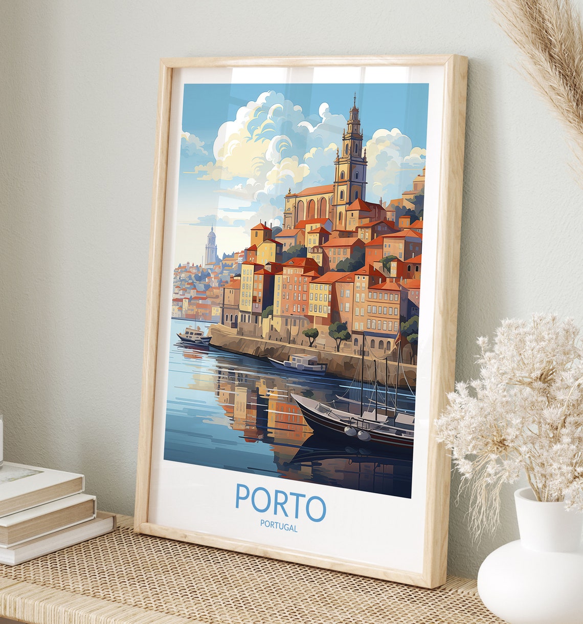 Porto Travel Print No 2 Porto Poster Porto Wall Art Porto Art Print Porto Artwork Porto Traveler Gift Portugal