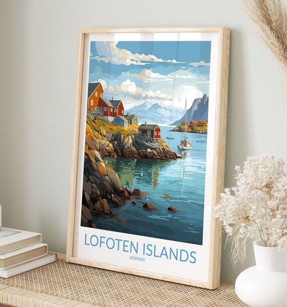 Lofoten Islands Print No 4 Lofoten Islands Poster Lofoten Islands Wall Art Lofoten Islands Art Print Traveler Gift Norway