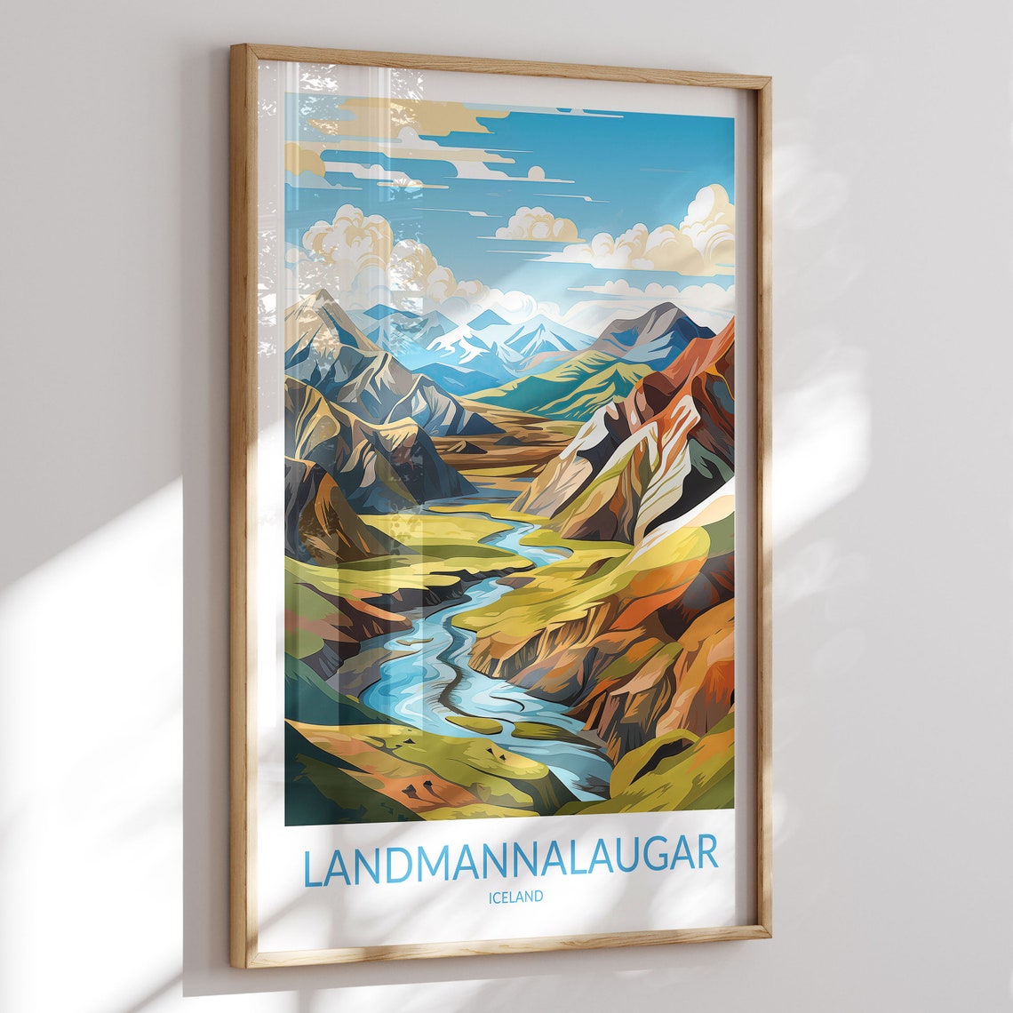 Iceland Landmannalaugar Print No 6 Landmannalaugar Poster Landmannalaugar Wall Art Landmannalaugar Art Print Travel Gift Iceland