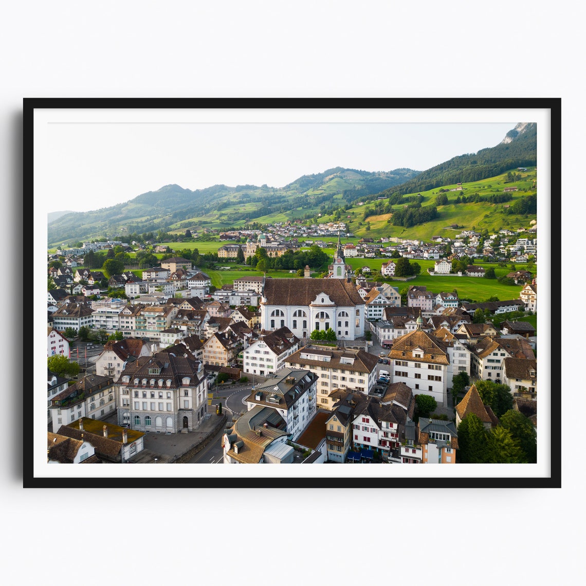 Schwyz Switzerland Photo Print Mountain Wall Art Swiss Alps Poster Travel Poster Travel Gift Aerial Photography Home Decor
