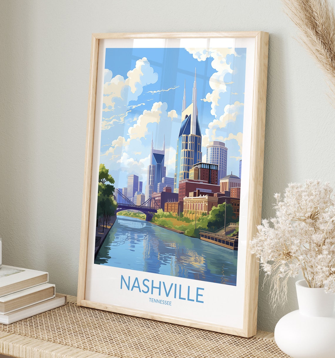 Nashville Print No 2 Nashville Poster Nashville Artwork Traveler Gift Tennessee Nashville Wall Art Nashville Art Print Home Decor