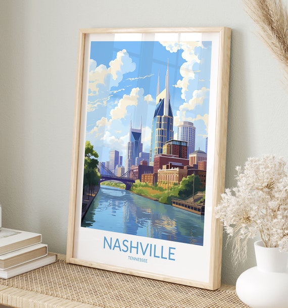 Nashville Print No 2 Nashville Poster Nashville Artwork Traveler Gift Tennessee Nashville Wall Art Nashville Art Print Home Decor