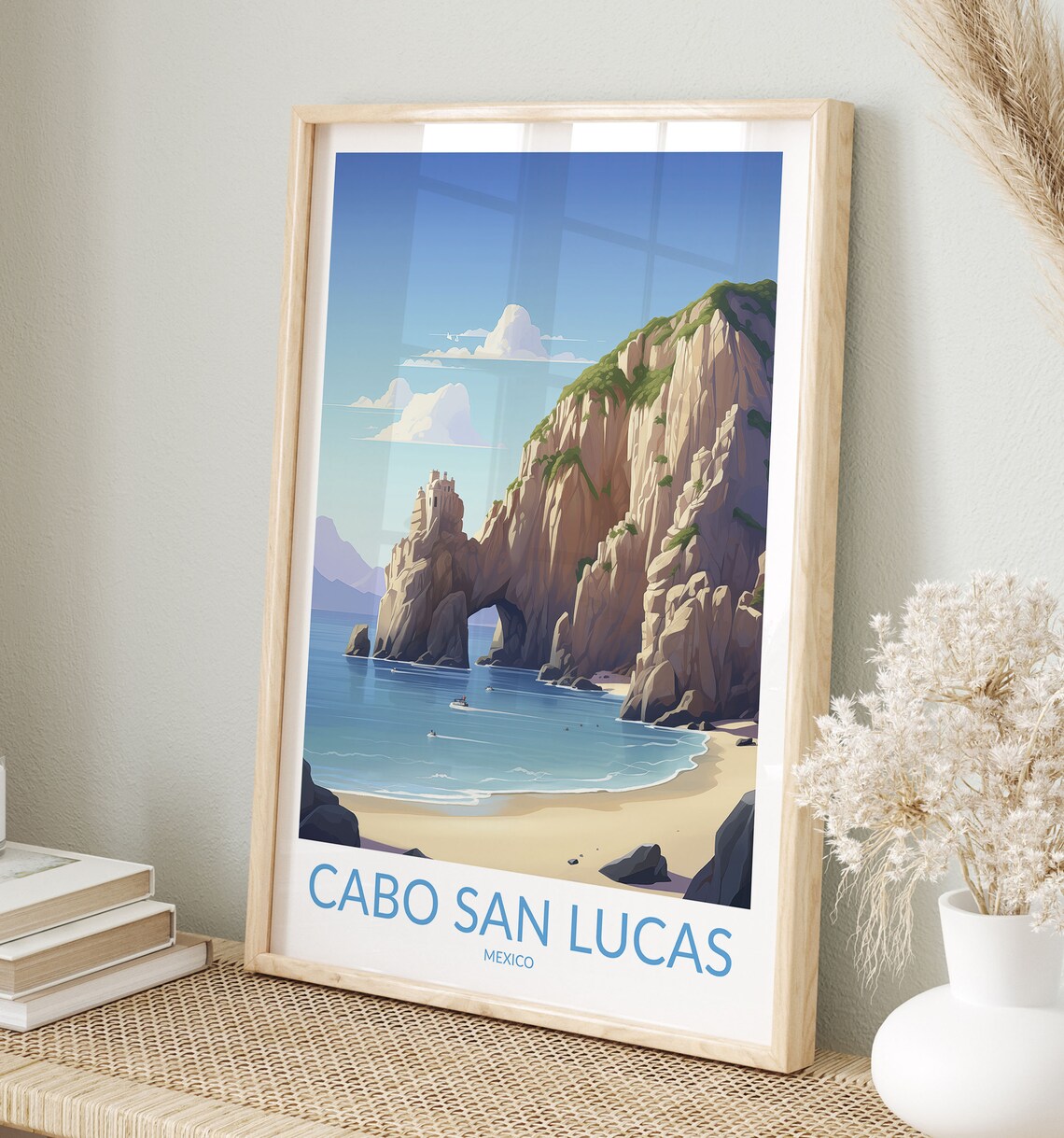 Cabo San Lucas Mexico El Arco Rock Arch Beach Cove Travel Poster