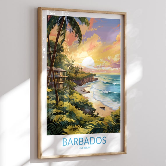 Barbados Print No 6 Barbados Poster Barbados Wall Art Barbados Art Print Barbados Artwork Caribbean Traveler Gift Home Decor