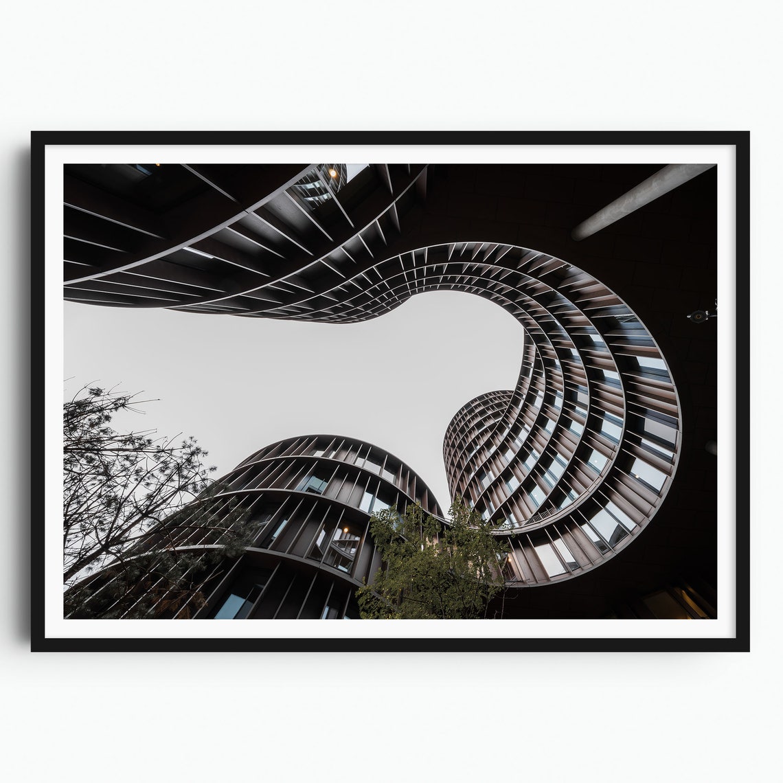 Axel Towers Copenhagen Denmark Modern Curved Architecture Poster