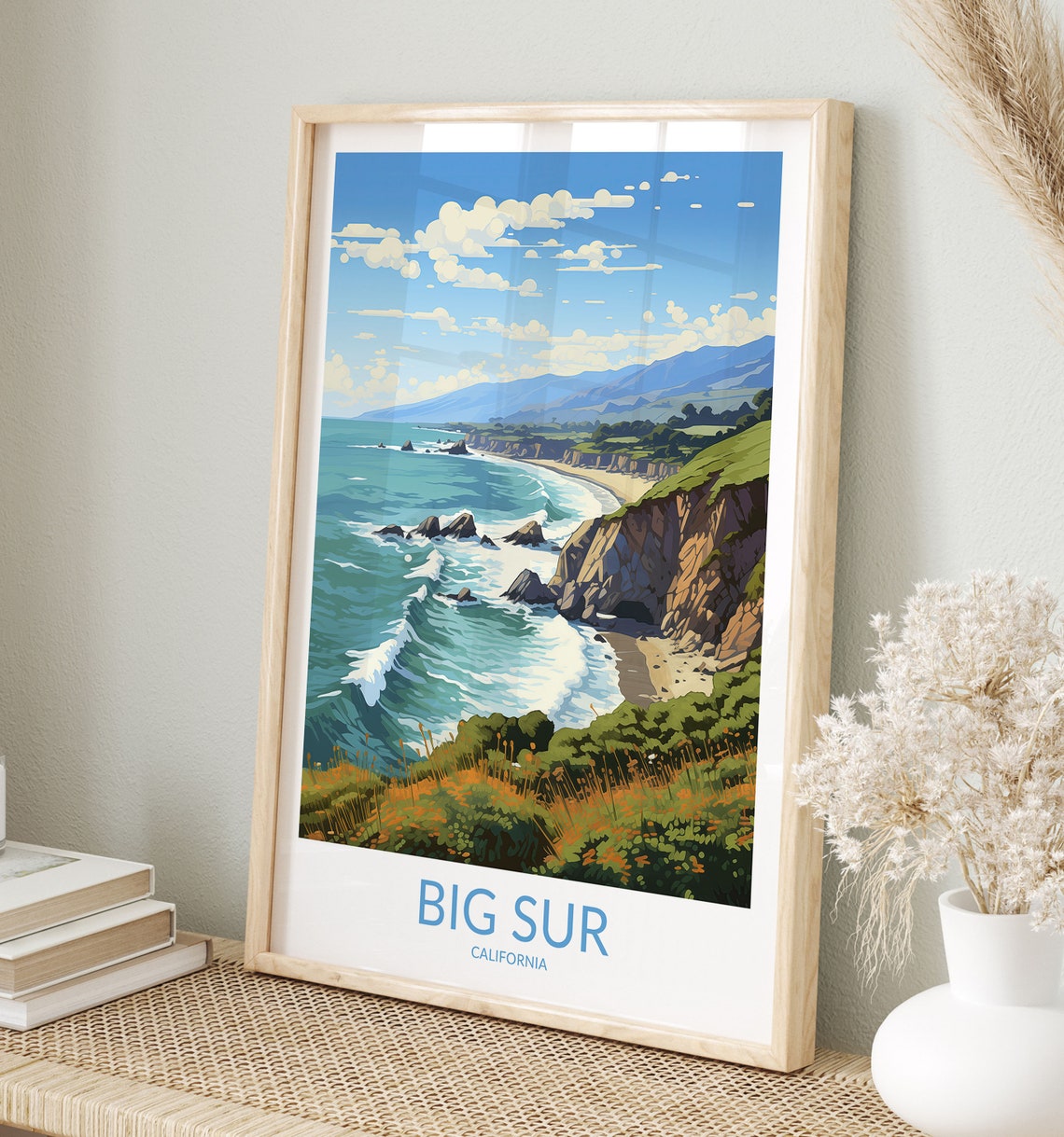 Big Sur California Sweeping Beach Headland Pacific View Poster