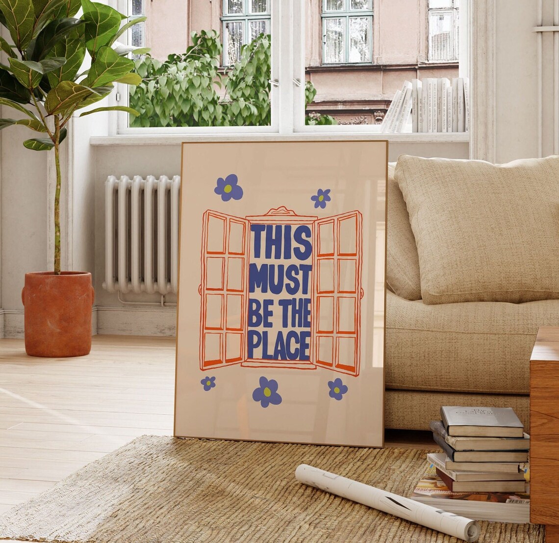 This Must Be The Place Floral Apartment Poster