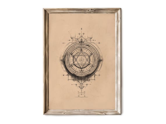 Halloween Wall Art Minimalist Symbol And Sunburst Design Occult Vintage Poster Witchy Gothic Decor Print 262