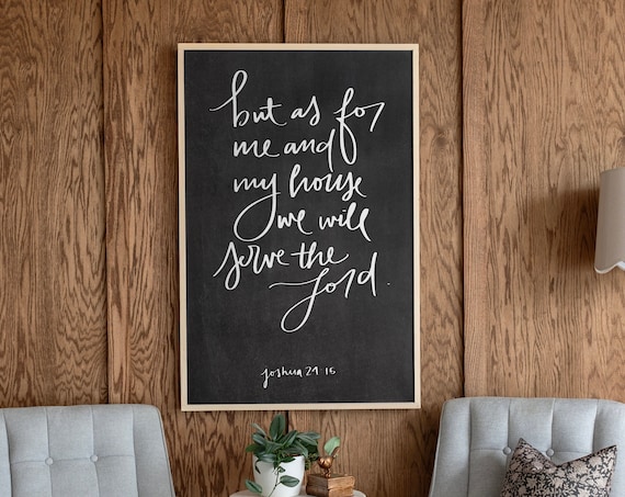 As For Me and My House, Joshua 24 Farmhouse Christian Sign