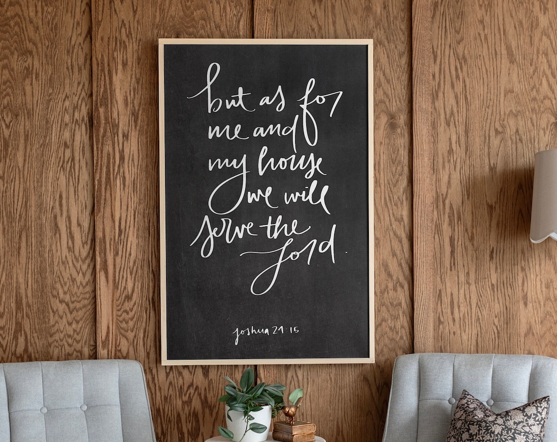 As For Me and My House, Joshua 24 Farmhouse Christian Sign