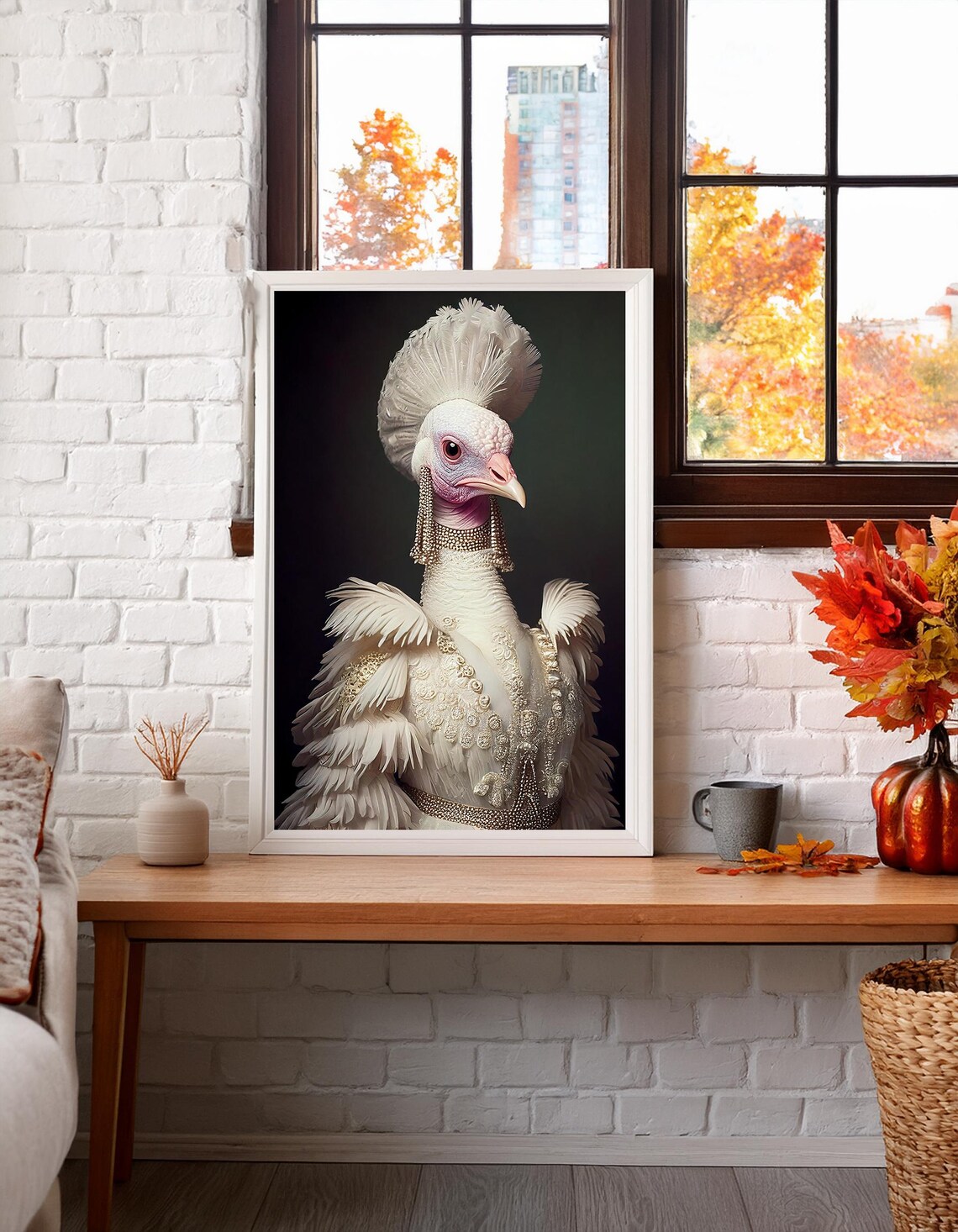 Victorian Turkey Portrait Funny Thanksgiving Art Print - Image 5