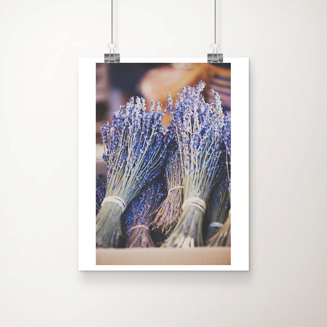 Dried Lavender Bundles Provence Market Botanical Photo Print
