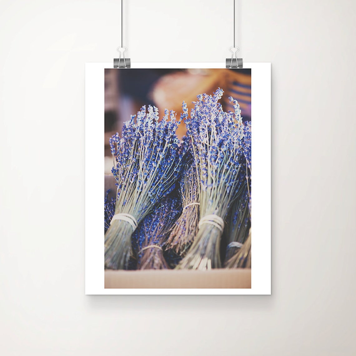 Lavender Photograph Provence Print French Market Decor Purple Flower Botanical