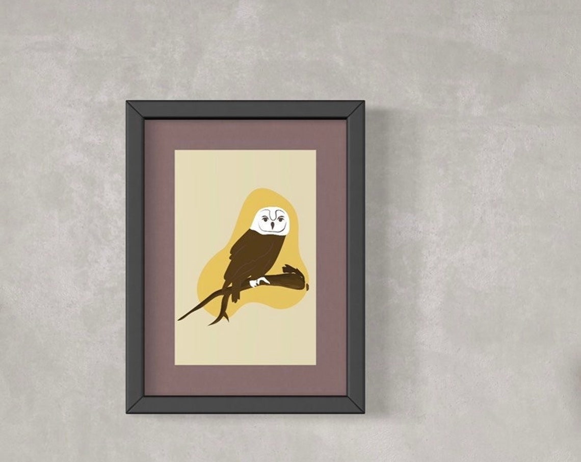 Boho Owl Bird Prints, Neutral Wall Art - Image 3