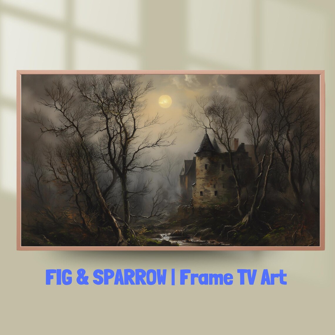Haunted Chateau Frame Tv Art Gothic Halloween Samsung Dark Academia Artwork