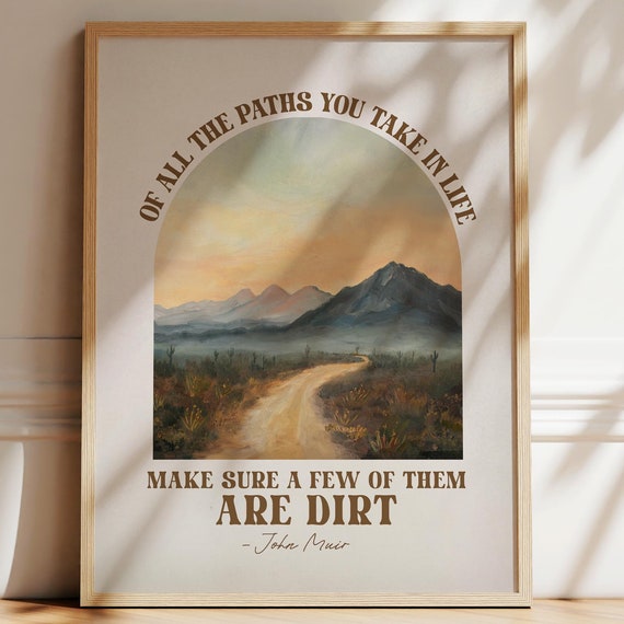 John Muir Quote Art Print Desert Southwest Painting