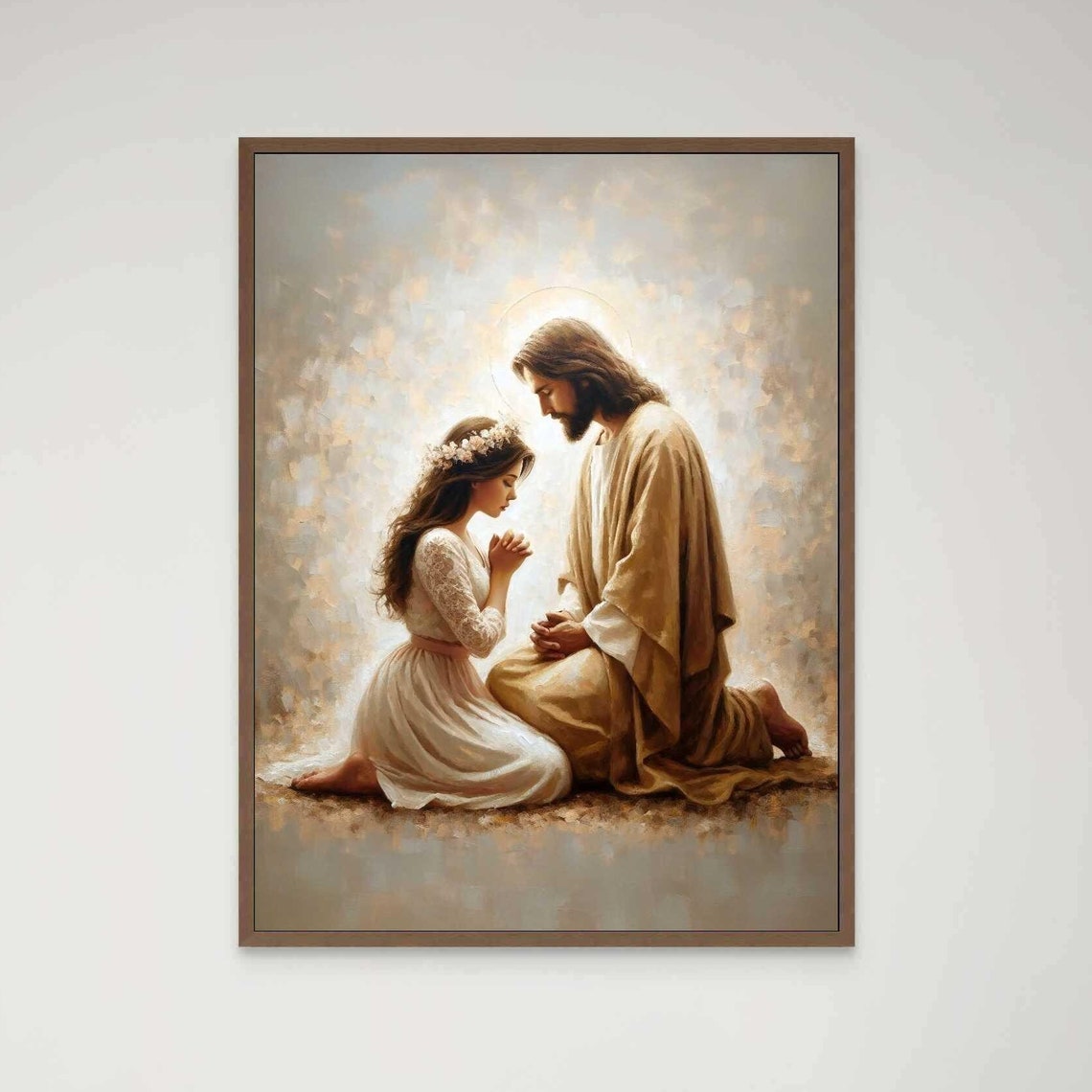 Jesus And Woman Modern Christian Art Jesus Praying With Girl Picture Of Jesus Lds Painting Bible Art Jesus And Girl Christian Prints