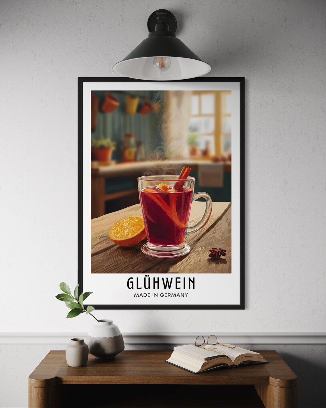 Glhwein Poster, Traditional German Mulled Wine