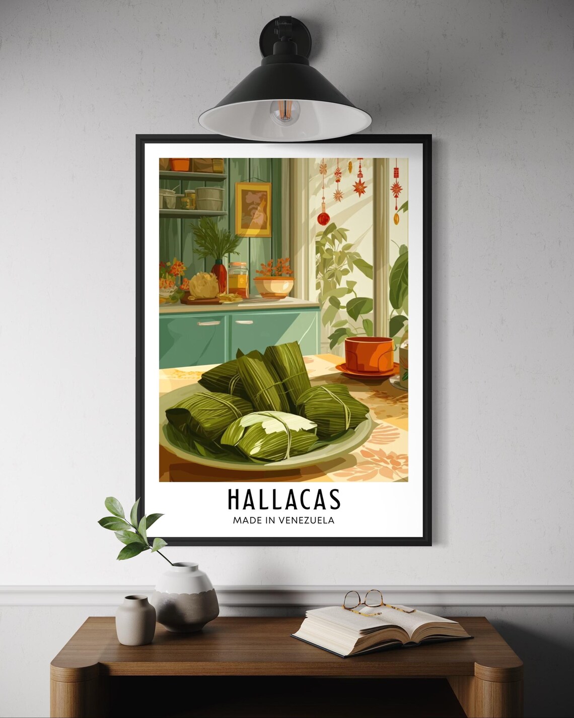 Hallacas Poster, Venezuelan Christmas Tamales Art Print