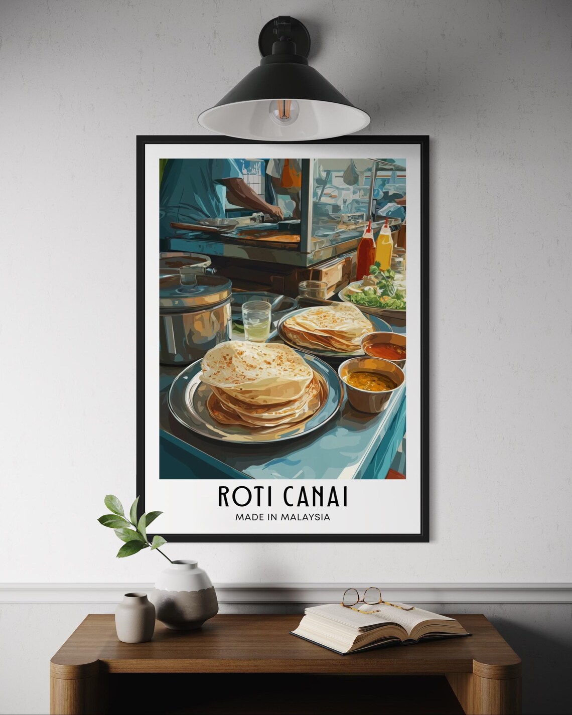Roti Canai Poster, Malaysian Breakfast Food Art Print