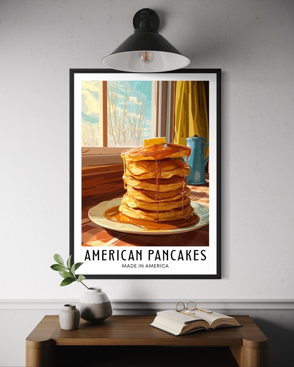 Pancakes Poster, Classic Breakfast Art Print