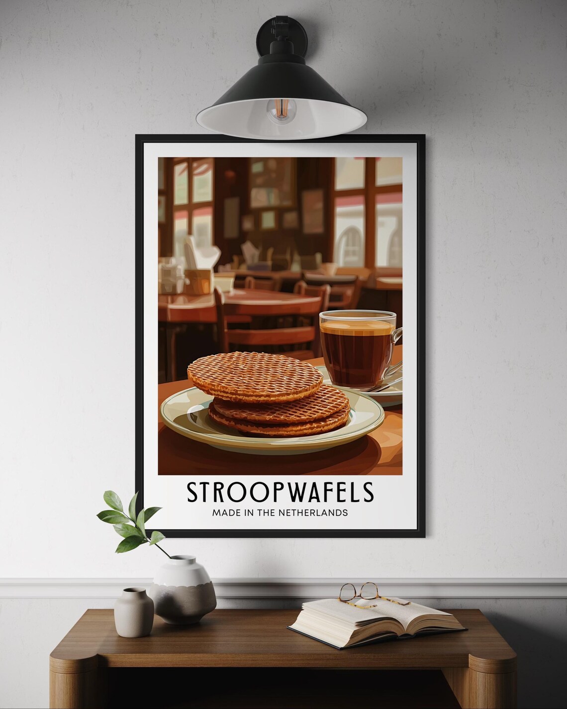 Stroopwafels Dutch Caramel Waffle Cookies Netherlands Cafe Coffee Art Print